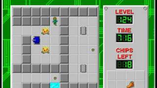 Chip's Challenge 1 Level 124 (Firetrap) - 667 seconds