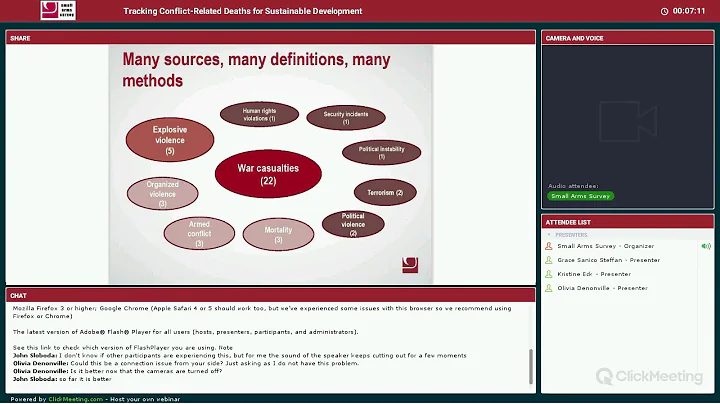 Webinar on tracking conflict-related deaths