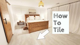 Bedroom Makeover Tile Install | Start to Finish