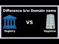 difference between domain name registrar and registry