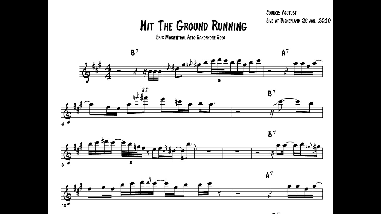 Gordon Goodwin Big Phat Band Hit The Ground Running ERIC MARIENTHAL - HIT THE GROUND RUNNING SOLO TRANSCRIPTION BY GORDON
