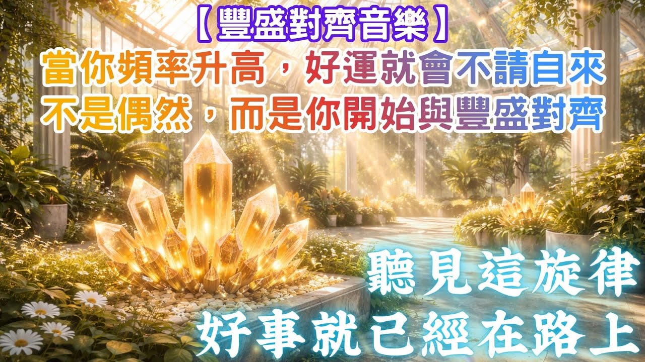 【豐盛對齊音樂】當你頻率升高，好運就會不請自來｜不是偶然，而是你開始與豐盛對齊｜聽見這旋律，好事就已經在路上
