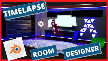 Create a Modern Bedroom in Blender [GAMING ROOM] time-lapse