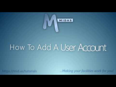 MIDAS: How To Add A User Account