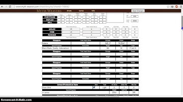 Mythweavers Character Sheet Tutorial