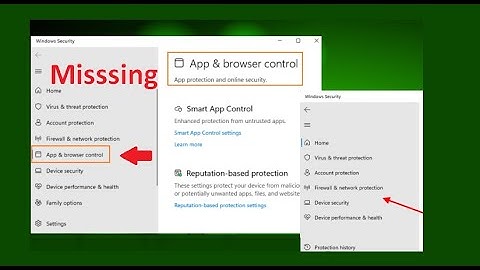 Fix App and Browser Control Option Missing in Windows Security