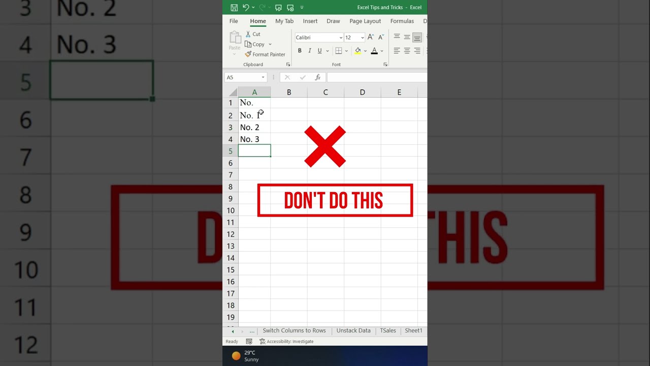 Creating Dynamic Numbered List In Excel shorts YouTube Creating Dynamic Numbered List In Excel shorts YouTube