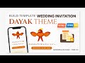 Build Wedding Invitation Website – Dayak Theme (HTML CSS JavaScript) | Modern Elegant + Free Script