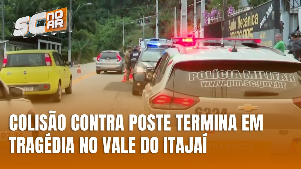 Motociclista morre após colidir contra poste em Blumenau