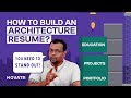 How to Build an Architecture Resume in 2025 | Novatr