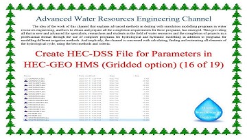 Create HEC DSS File for Parameters in HEC GEO HMS, Gridded option 16 of 19