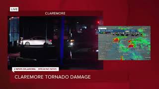 Power lines down in Claremore, Oklahoma after EF2 tornado