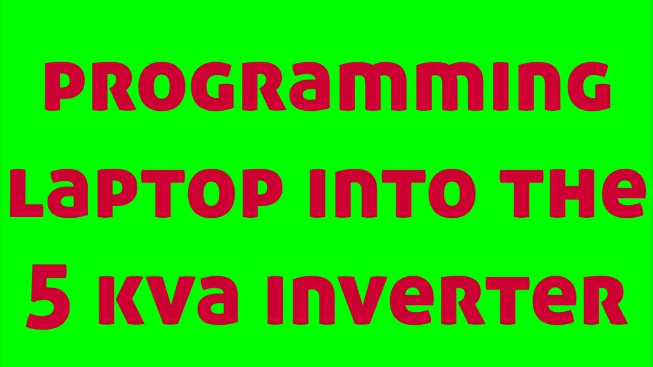 tesla 5 kva Mks2 inverters #laptop programing - YouTube