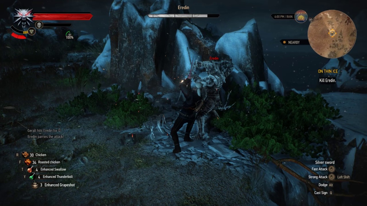 The Witcher 3 - Geralt vs Eredin (Final Boss Fight)