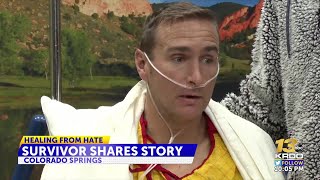 Survivor of mass shooting in Colorado Springs speaks with media Tuesday