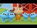 BEŞ KÜÇÜK KEDİ | Hayvanlı Şarkılar | Mini Anima Çocuk Şarkısı
