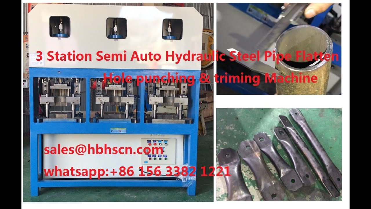 Tube/Pipe Flattening,Punching, Trimming Machine/Tool/Die YouTube