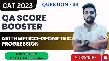 CAT Exam Preparation || Quantitative Aptitude || Arithmetico - Geometric Progression || Algebra