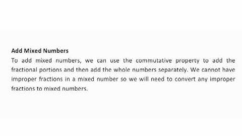 Chapter 2.6 GST Basic Math - Mixed Numbers