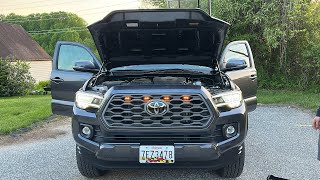 2022 Toyota Tacoma Raptorstyle grille light installation