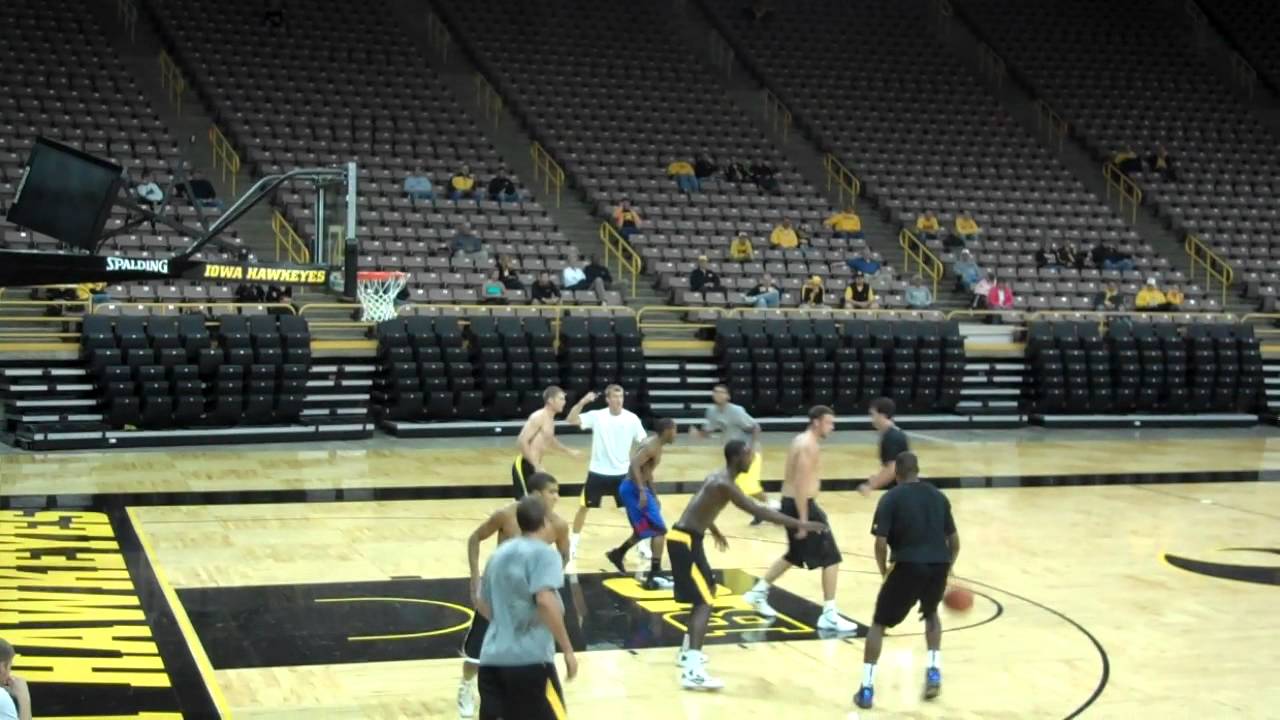 Iowa Hawkeyes' Devyn Marble jump shot at shirt/skins game 9/17/11