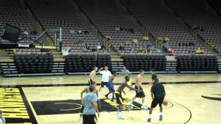 Iowa Hawkeyes' Devyn Marble jump shot at shirt/skins game 9/17/11