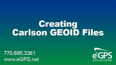 Creating Carlson GEOID Files