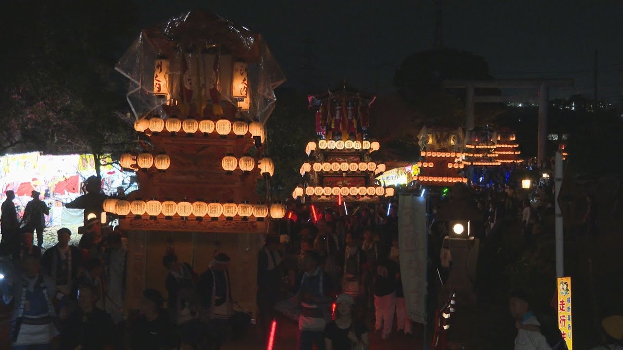 西条祭りは伊曽乃神社で宮出し 未明の境内に幻想的な風景【愛媛】