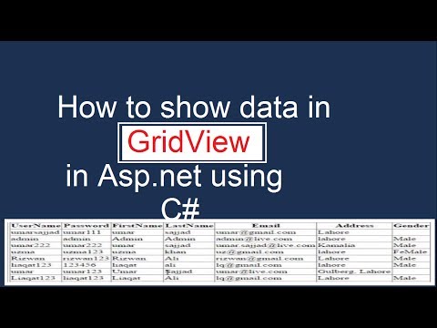 how to show data in grid view in asp.net using c#