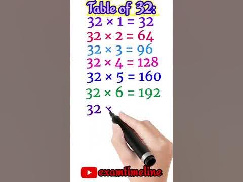 Maths Table 32|Table of 32|Table of Thirty Two|Learn Multiplication ...