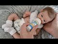 Feeding and Cuddle Time with Silicone Reborn Baby Boy Danny