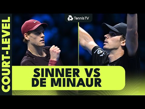 Jannik Sinner vs Alex De Minaur Court-Level Highlights 🤩 | Nitto ATP Finals 2025