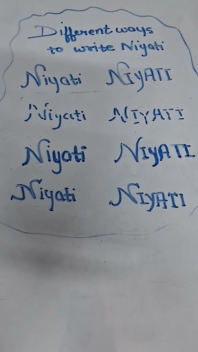 Different ways to write niyati . Next name in the comment . # Akira vlogs