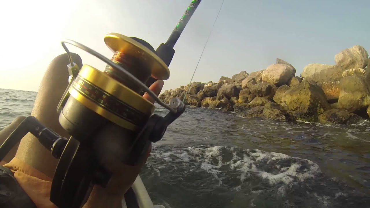 Fishing In Rak kayak fishing rak hamour - YouTube