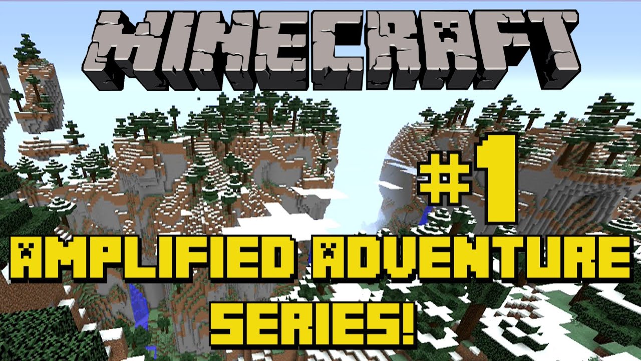 Minecraft Amplified Adventure Series #1 | THE LONG WAY DOWN! (Amplified Survival Series)
