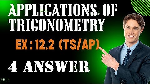10th maths applications of trigonometry Exercise:12.2 Q.no 4| sri pragna maths| AP/TS