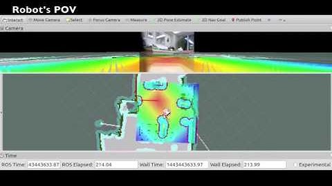 SLAM and autonomous navigation robot using ROS + kinect + arduino + android