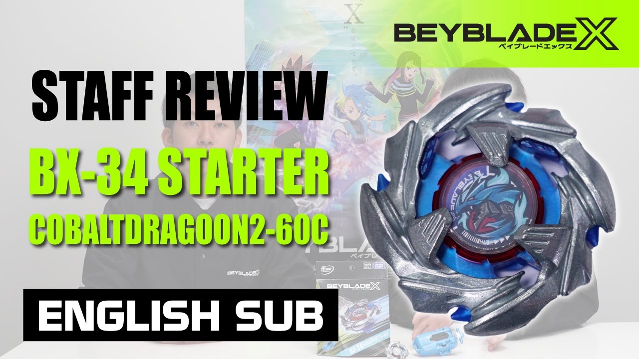 BEYBLADEX】Staff Review: BX-34 STARTER COBALTDRAGOON 2-60 (Eng sub