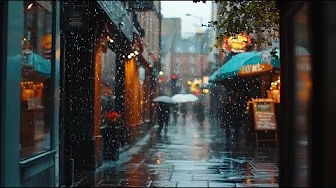 HDR 4K |  ☔️ Rain in 🇮🇪 Dublin, Ireland (🎧 Binaural Sound)