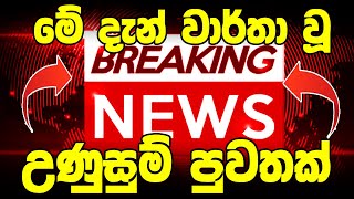 Sinhala Breaking News | මේ දැන් වාර්තා වූ උණුසුම් පුවතක් |  Here is Government special decision ne