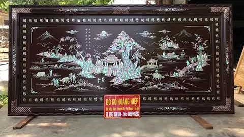 Tranh đồng quê khảm ốc cà cừ