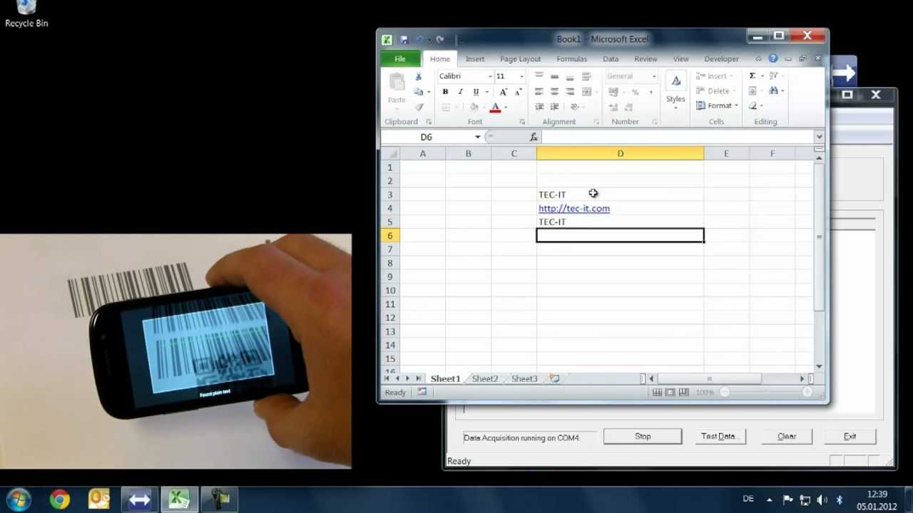 Use an Android Phone as PC Barcode Scanner - YouTube