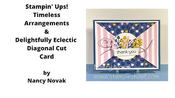 Diagonal Cut Fun Fold Card using Delightfully Eclectic Paper. #stampinup, #cardmaking, #diycards