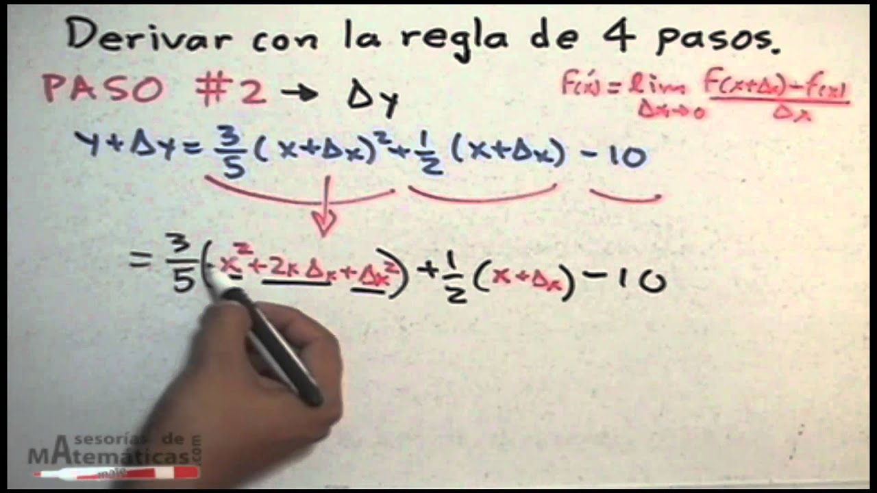 Derivar con la regla de los 4 pasos│ej 6 - YouTube