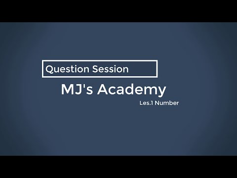 IPM | Class 2 | Les 1 | Question Session | Mathemagic | MJ's Academy