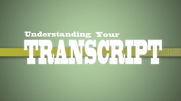 Quick Reference - Understanding Your Transcript