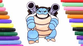 Pokemon Blastoise Coloring Page for Kids, Coloring Book
