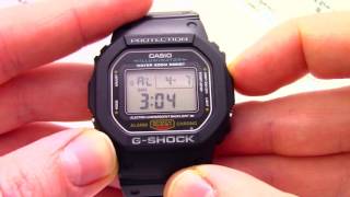 Часы Casio G-SHOCK DW-5600E-1V [DW-5600E-1VER] - Видео обзор и инструкция от PresidentWatches.Ru