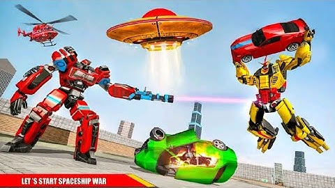 Space Robot Transport Games - Lion Robot Car Game
