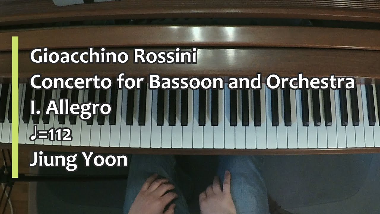 Piano Part Rossini, Concerto for Bassoon and Orchestra, I. Allegro